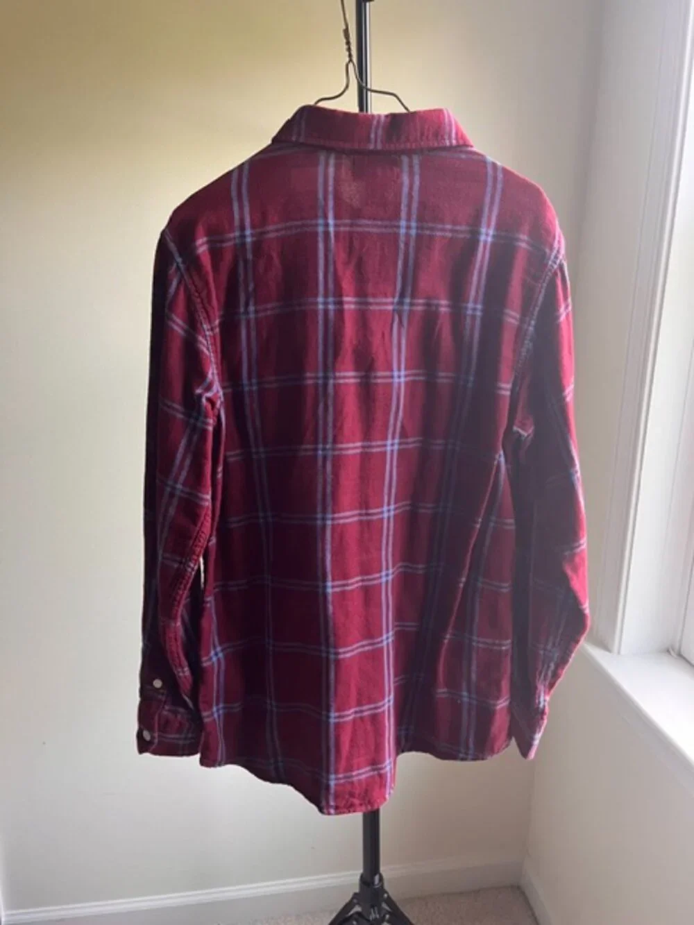 Old Navy Maroon Flannel button down shirt